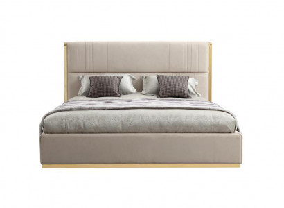 Bed furniture beige bedroom furniture design beds luxury furniture modern wood new